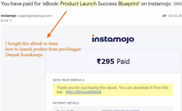 paid for eBook product success blueprint