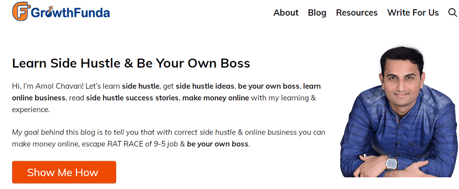 Best Side Hustle Blog to Learn, Grow, Be Your Own Boss. Author Amol Chavan is the founder of Growthfunda.