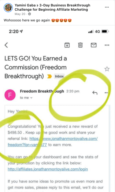 freedom breakthrough review affiliate sale
