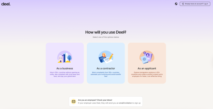deel.com client onboarding