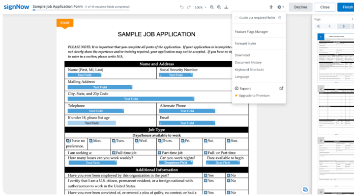 signnow document signing process