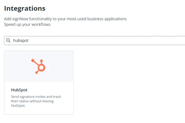 hubspot integratio with signnow