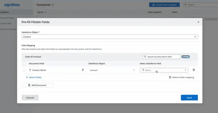 data mapping to populate salesforce data