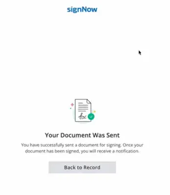 signed documents sent for approval
