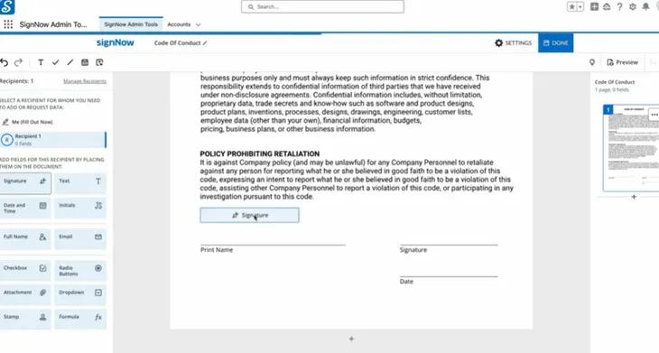 signnow document preparation