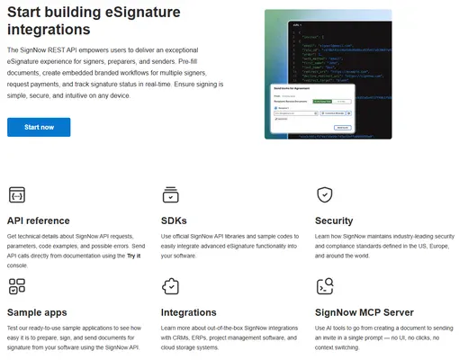 singnow api documentation
